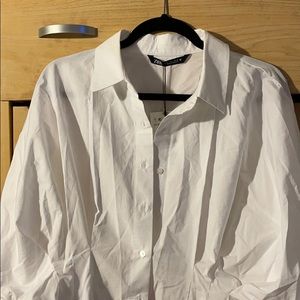 Zara Corset Style Oversized Button Up